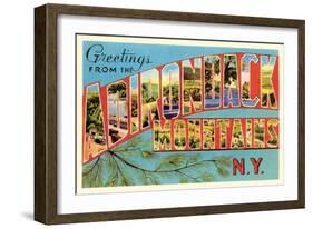 Greetings from Adirondack Mountains, New York-null-Framed Art Print