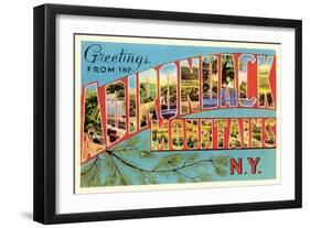 Greetings from Adirondack Mountains, New York-null-Framed Art Print
