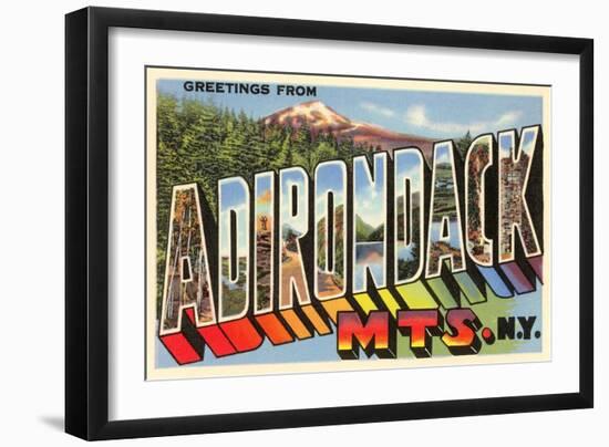 Greetings from Adirondack, New York-null-Framed Art Print