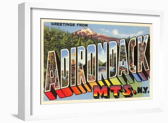 Greetings from Adirondack, New York-null-Framed Art Print
