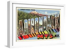 Greetings from Adirondack, New York-null-Framed Art Print