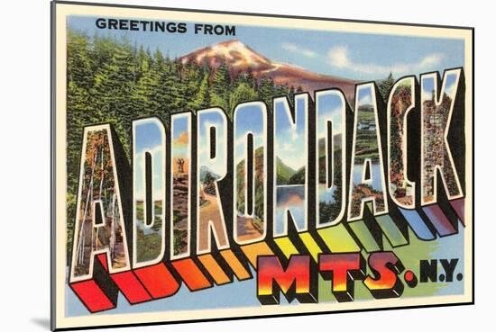 Greetings from Adirondack, New York-null-Mounted Art Print