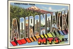 Greetings from Adirondack, New York-null-Mounted Art Print