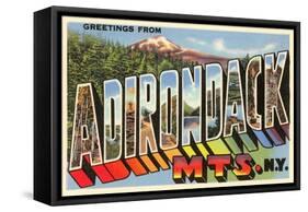 Greetings from Adirondack, New York-null-Framed Stretched Canvas