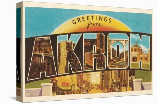 Greetings from Akron, Ohio-null-Stretched Canvas