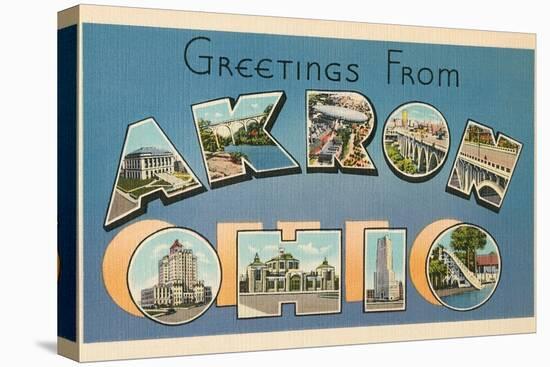 Greetings from Akron, Ohio-null-Stretched Canvas