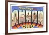 Greetings from Akron, Ohio-null-Framed Art Print