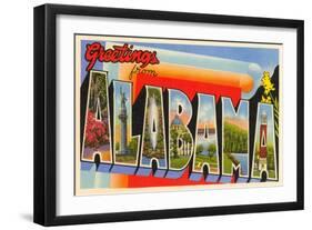 Greetings from Alabama-null-Framed Art Print