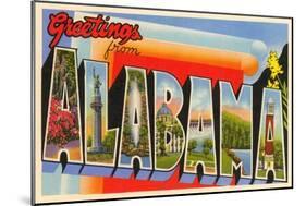 Greetings from Alabama-null-Mounted Art Print