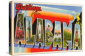 Greetings from Alabama-null-Stretched Canvas