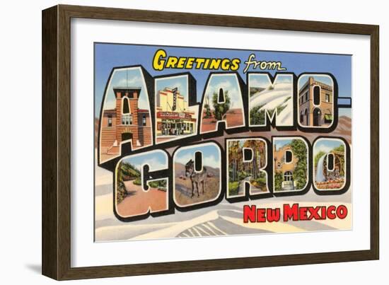 Greetings from Alamogordo, New Mexico-null-Framed Art Print