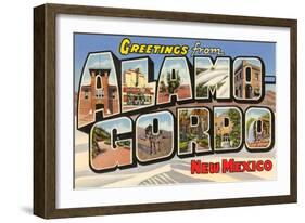 Greetings from Alamogordo, New Mexico-null-Framed Art Print