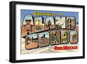 Greetings from Alamogordo, New Mexico-null-Framed Art Print