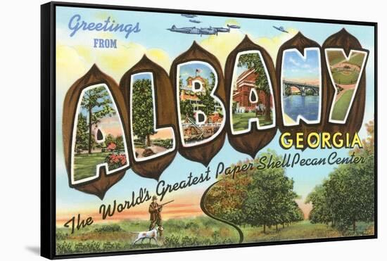 Greetings from Albany, Georgia-null-Framed Stretched Canvas