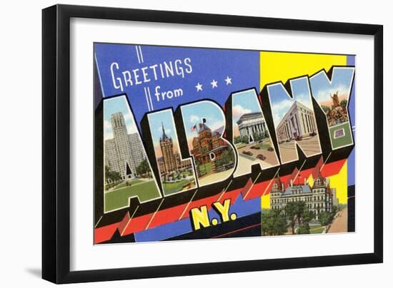 Greetings from Albany, New York-null-Framed Art Print