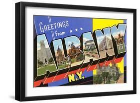 Greetings from Albany, New York-null-Framed Art Print