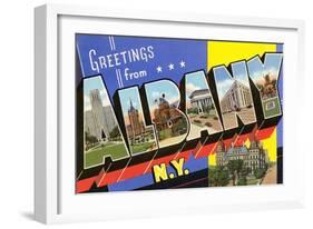 Greetings from Albany, New York-null-Framed Art Print