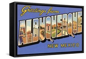 Greetings from Albuquerque, New Mexico-null-Framed Stretched Canvas