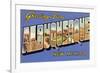 Greetings from Albuquerque, New Mexico-null-Framed Premium Giclee Print