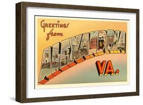 Greetings from Alexandria, Virginia-null-Framed Art Print