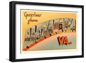 Greetings from Alexandria, Virginia-null-Framed Art Print