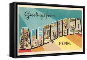 Greetings from Aliquippa, Pennsylvania-null-Framed Stretched Canvas