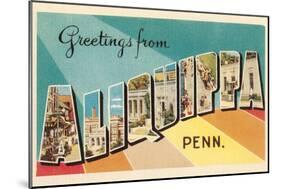 Greetings from Aliquippa, Pennsylvania-null-Mounted Art Print