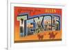 Greetings from Allen, Texas-null-Framed Premium Giclee Print