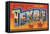 Greetings from Allen, Texas-null-Framed Stretched Canvas