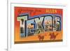 Greetings from Allen, Texas-null-Framed Art Print