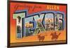 Greetings from Allen, Texas-null-Framed Art Print