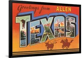 Greetings from Allen, Texas-null-Framed Art Print