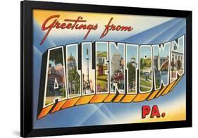 Greetings from Allentown, Pennsylvania-null-Framed Art Print