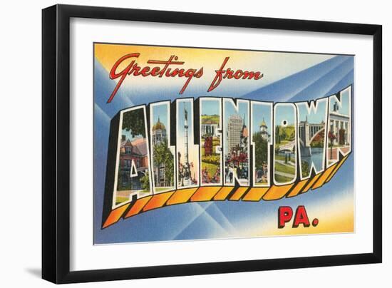Greetings from Allentown, Pennsylvania-null-Framed Art Print