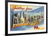 Greetings from Allentown, Pennsylvania-null-Framed Premium Giclee Print