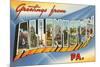 Greetings from Allentown, Pennsylvania-null-Mounted Premium Giclee Print