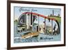 Greetings from Alpena, Michigan-null-Framed Premium Giclee Print