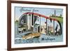 Greetings from Alpena, Michigan-null-Framed Premium Giclee Print