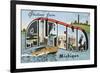 Greetings from Alpena, Michigan-null-Framed Premium Giclee Print