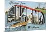Greetings from Alpena, Michigan-null-Mounted Premium Giclee Print