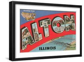 Greetings from Alton, Illinois-null-Framed Art Print