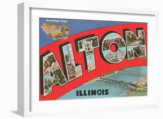 Greetings from Alton, Illinois-null-Framed Art Print