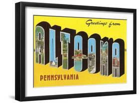 Greetings from Altoona, Pennsylvania-null-Framed Art Print