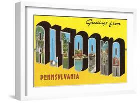 Greetings from Altoona, Pennsylvania-null-Framed Art Print