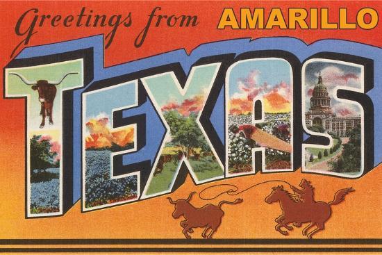 Greetings From Amarillo Texas Print AllPosters Com
