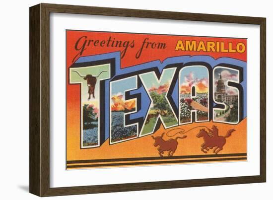 Greetings from Amarillo, Texas-null-Framed Art Print