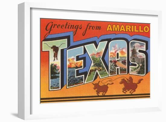 Greetings from Amarillo, Texas-null-Framed Art Print