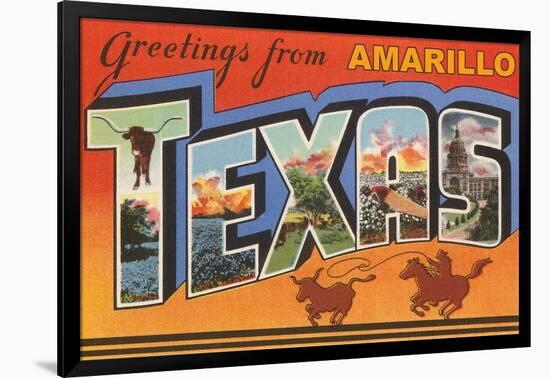 Greetings from Amarillo, Texas-null-Framed Art Print