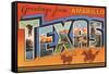 Greetings from Amarillo, Texas-null-Framed Stretched Canvas