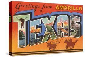 Greetings from Amarillo, Texas-null-Stretched Canvas